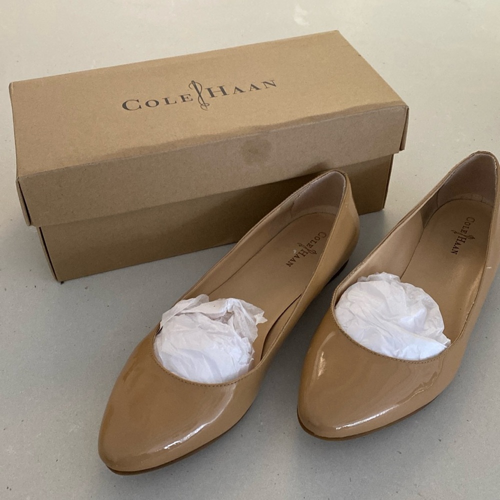 Cole Haan Nude Patent Leather Flats